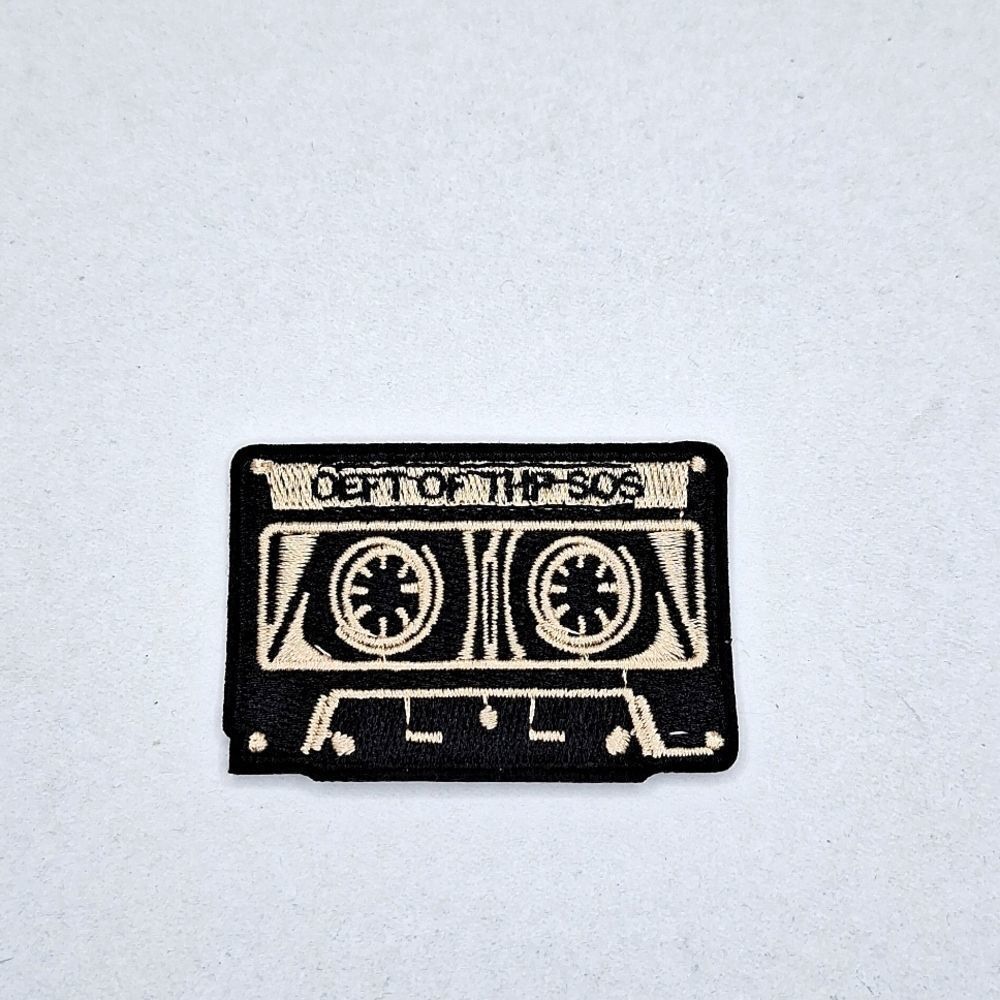 Cassette tape music PLAYER iron on patch diy sew on wearab…